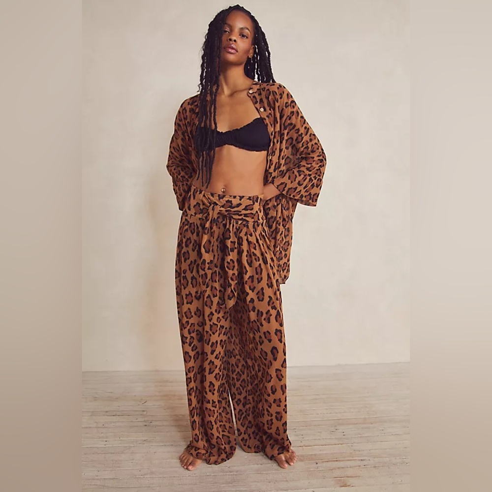 Free People Wake Up Shirt & Pant Set